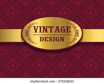Vector vintage border frame engraving with retro ornament pattern in antique rococo style decorative design
