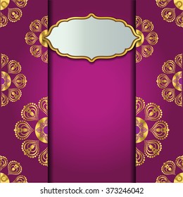 Vector vintage border frame engraving with retro ornament pattern in antique rococo style decorative design
