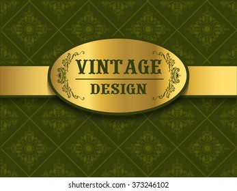 Vector vintage border frame engraving with retro ornament pattern in antique rococo style decorative design
