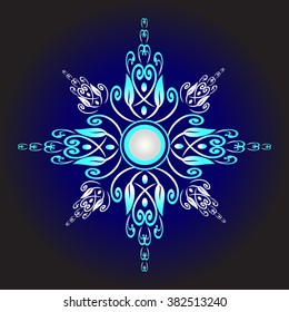 Vector vintage border frame engraving with retro ornament pattern in antique rococo style decorative design

