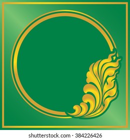 Vector vintage border frame engraving with retro ornament pattern in antique rococo style decorative design

