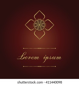 Vector vintage border frame engraving with retro ornament Vector illustration
