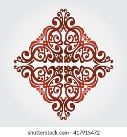  Vector vintage border frame engraving with retro ornament pattern in antique rococo style decorative design
