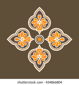Vector vintage border frame engraving with retro ornament Vector illustration

