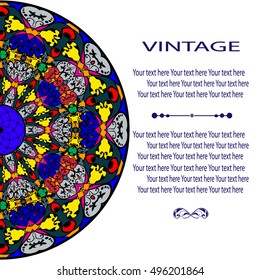 vector vintage border frame engraving with retro ornament pattern in antique baroque style decorative design