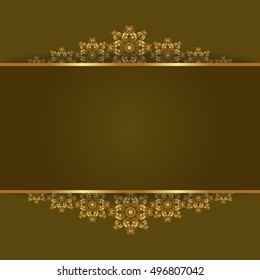 Vector vintage border frame engraving with retro ornament pattern in antique rococo style decorative design
