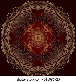 Vector vintage border frame engraving with retro ornament pattern in antique rococo style decorative design