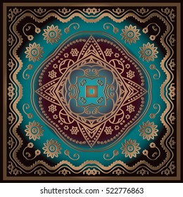 Vector vintage border frame engraving with retro ornament pattern in antique rococo style decorative design
