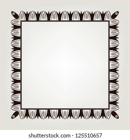 vector vintage border frame filigree engraving with retro ornament pattern