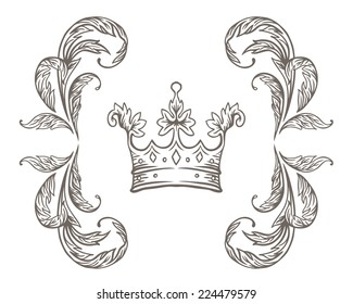 vector vintage border frame filigree engraving with retro ornament pattern in antique baroque style ornate decorative antique calligraphy design 