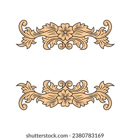 vector vintage border frame filigree engraving with retro ornament pattern in antique baroque style ornate decorative antique calligraphy design