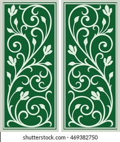  Vector vintage border frame logo engraving with retro ornament pattern in antique rococo style decorative design
