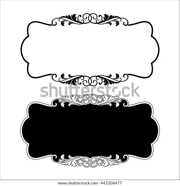 Download Vector Vintage Border Frame Logo Engraving Stock Vector ...