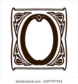 Vector vintage border frame with retro ornament decorative design