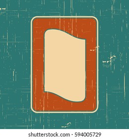 Vector vintage border frame with retro ornament pattern in antique style decorative design. Old fashion texture. Vintage Labels. Retro card and place for text.