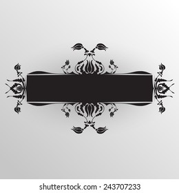 vector vintage border, retro ornament pattern decorative design 