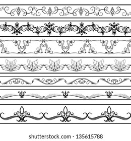 vector vintage borders set