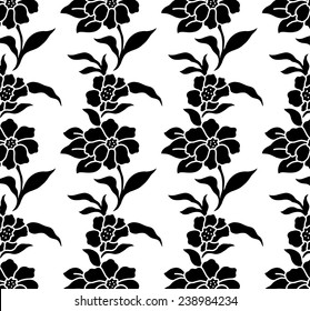 Vector Vintage Bouquet Lined Flowers Stock Vector (Royalty Free) 238984234