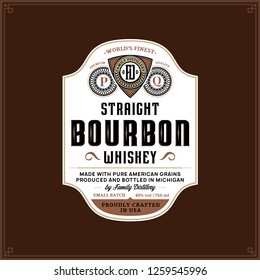 Whiskey Bottle Vintage Typography Stock Vector (Royalty Free) 403724332