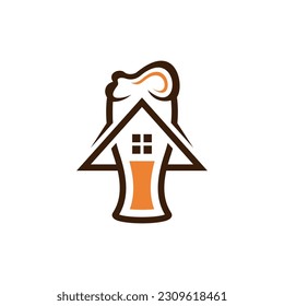 Vectorvintage Brauereilogo, Bier House Icon Logo Design