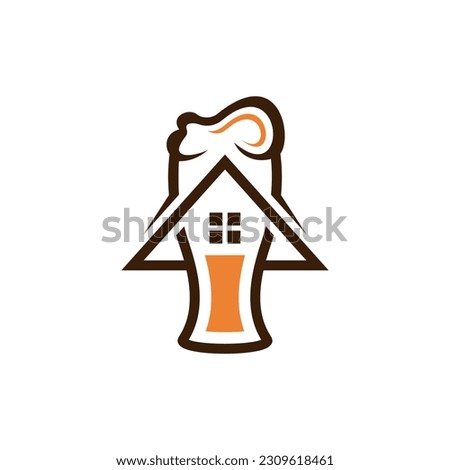Vector vintage brewing beer company logo, Beer House Icon Logo Design