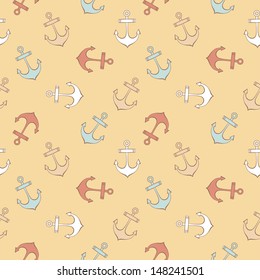 Vector Vintage Brown Paper with Anchor