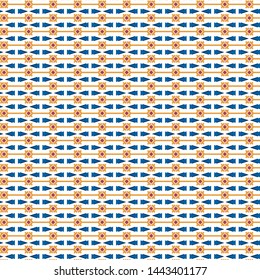Vector Vintage Bunting Triangles Seamless Pattern Background With fabric Texture. Perfect for nursery, cards, fashion, paper print, birthday, circus or fair themed designs.