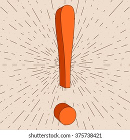 Vector vintage bursting rays - design elements 