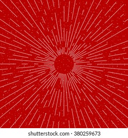 Vector vintage bursting rays - design elements