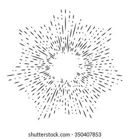 Vector vintage bursting rays for your design. Great for retro style projects illustration.