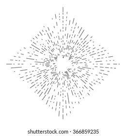 Vector vintage bursting rays for your design. Great for retro style projects illustration.