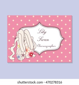 Vector vintage business card for choreographer