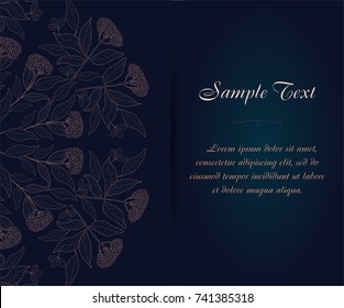 Vector vintage business card template. Mandala decor . Ornamental  background.