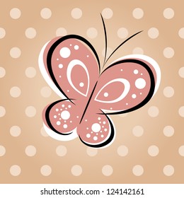 mariposa vintage vectorial