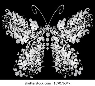 vector vintage butterfly