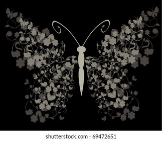 vector vintage butterfly