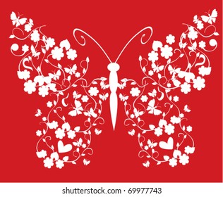 vector vintage butterfly