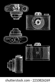 Vector Vintage Camera Blueprint Art