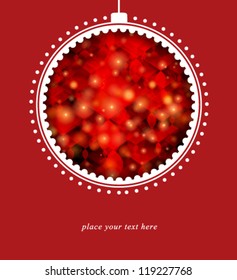 Vector vintage card with Christmas template.