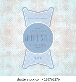 Vector vintage card design template.