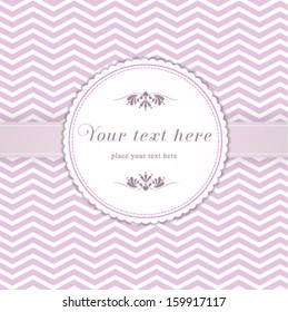 Vector vintage card with floral ornament design.