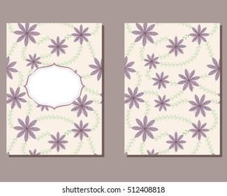 Vector vintage card with flowers