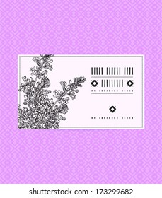 Vector vintage card with lilac on luxury pink background. Template for spa promotion, flower shop gift card, soap package, spring sale coupon, perfume box design, business card, wedding invitation