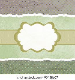 Vector vintage card with polka dots. And also includes EPS 8 vector