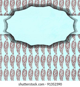 Vector vintage card with rhombuses