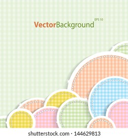 Vector vintage checkered background with the bubbles and a place for text