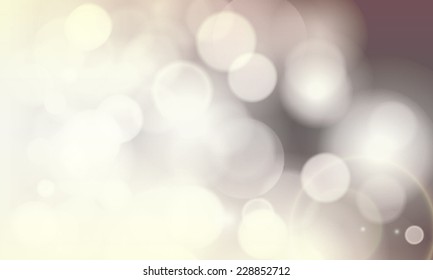 Vector vintage Christmas background with bokeh lights. Defocused bokeh twinkling lights festive holiday party background