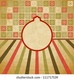 Vector vintage Christmas background in retro style.