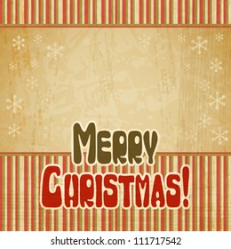 Vector vintage Christmas background in retro style.