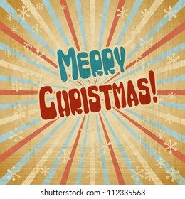 Vector vintage Christmas background in retro style.